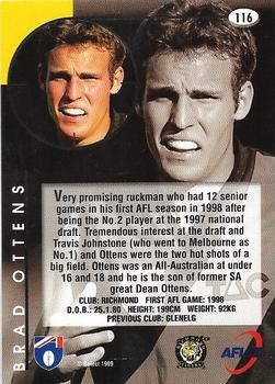 1999 Select AFL Premiere #116 Brad Ottens Back